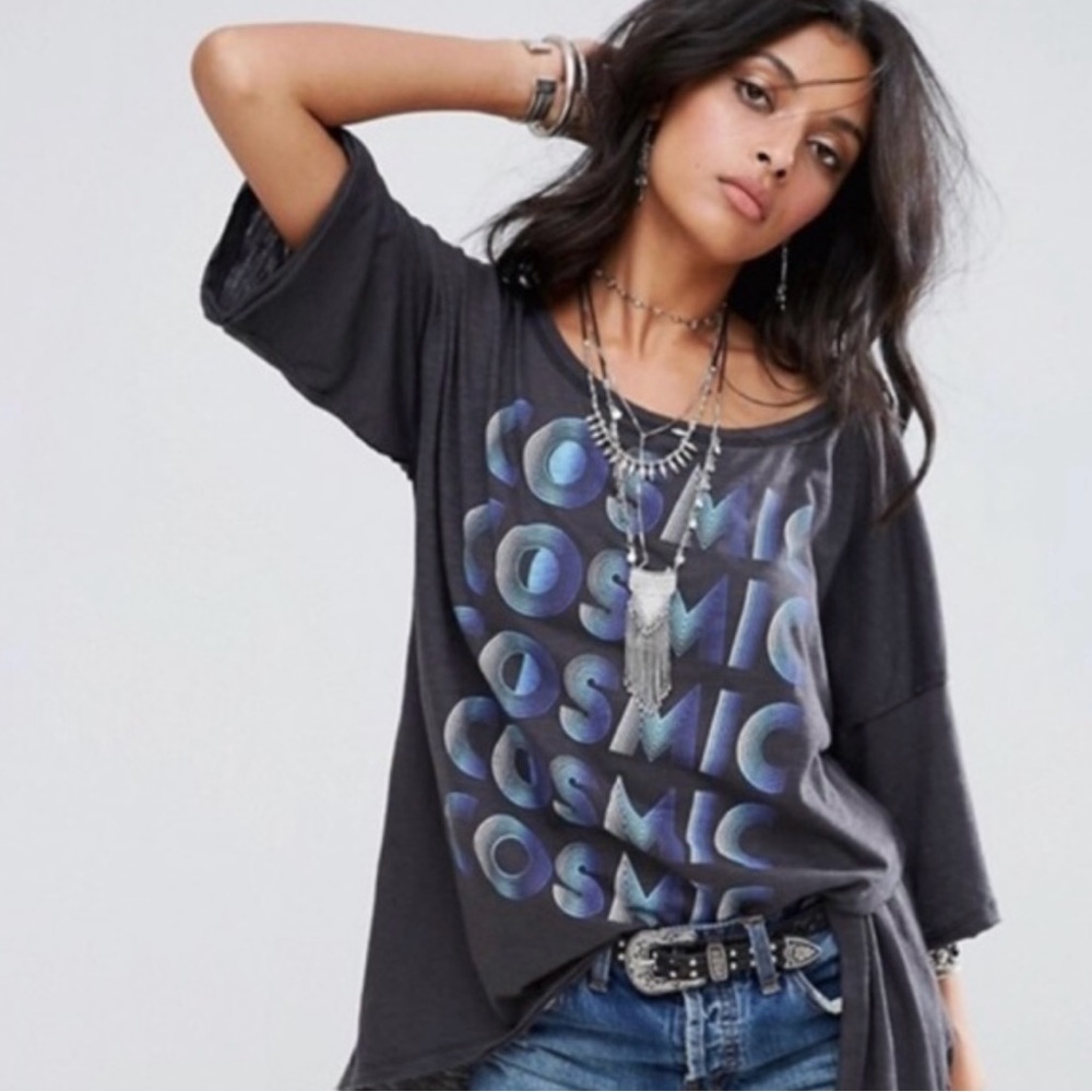 We The Free Cosmic Graphic Tee - Dark Gray